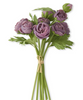 15 Inch Purple Real Touch Ranunculus Bundle (10 Stems)