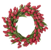22 Inch Red Real Touch Mini Tulip Wreath