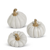 Assorted White Resin Pumpkins