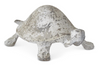 8.5 Inch Weathered White Metal Turtle