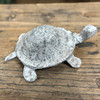 8.5 Inch Weathered White Metal Turtle