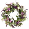26 Inch Purple & White Perennials Spring Wreath