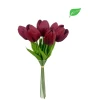 TULIP BUNDLE 15.75IN BURGUNDY