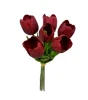 TULIP BUNDLE 15.75IN BURGUNDY