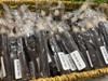 7in Black Grungy LED Timer Taper Candle