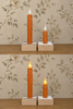 7in Rust Grungy LED Timer Taper Candle