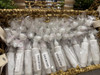 4in White Grungy LED Timer Taper Candle