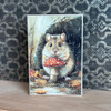 HMK1377B FALL PIP MOUSE MUSHROOM 4X6 BLOCK