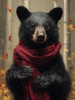 HMK1380B FALL BLACK BEAR 4X6 BLOCK