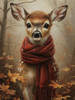 HMK1382B FALL DEER 4X6 BLOCK