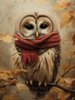 HMK1383B FALL OWL 4X6 BLOCK