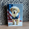 HMK1633B PATRIOTIC PUPPY 4X6 BLOCK
