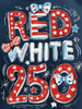 HMK1657B RED WHITE 250 4X6 BLOCK