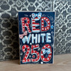 HMK1657B RED WHITE 250 4X6 BLOCK