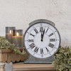 GALVANIZED MANTEL CLOCK
