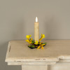 3" YELLOW FORSYTHIA TAPER CANDLE RING