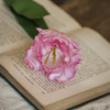 22.5" SOFT TOUCH PINK PARROT TULIP STEM