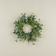 16" BLUE & WHITE WILDFLOWER CANDLE RING