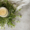 13" BEDSTRAW & BERRIES CANDLE RING