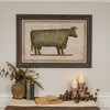 40" FRAMED METAL COW