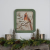 FRAMED WINTER CARDINAL SCENE