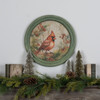 ROUND FRAME HOLIDAY CARDINAL SCENE