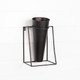 19.5" BLACK SINGLE BUCKET STAND