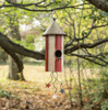 RED & WHITE STRIPED FIREWORK BIRDHOUSE
