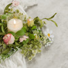 14" PINK, WHITE & YELLOW SPRING CANDLE RING