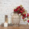 11.5" BROWN & CREAM TWO HANDLE VASE
