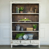 DISTRESSED WHITE LIBRARY BOOKCASE*