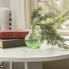 4.5" GREEN DOTTED GLASS BUD VASE