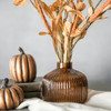 4.25" BROWN GLASS VASE