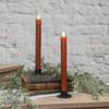 SET/2 9.5IN MOVING FLAME BRONZE TAPER CANDLE