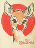 HMK1714B MERRY CHRISTMAS REINDEER BLOCK
