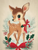 HMK1725B HOLIDAY REINDEER GIRL BLOCK