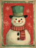 HMK1752B RETRO JOLLY SNOWMAN BLOCK