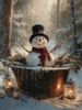 HMK1385B SNOWMAN TUB BLOCK