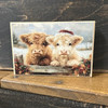 HMK1333B CHRISTMAS HIGHLAND TWINS BLOCK