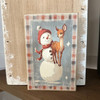 HMK1729B RETRO SNOWMAN REINDEER FRIENDS BLOCK