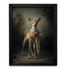 HMK1690 VINTAGE DEER WITH BOW BOX FRAME