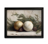 HMK1772 ANTIQUE ORNAMENTS IN PINE BOX FRAME
