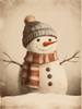 HMK1320 VINTAGE SNOWMAN BOX FRAME