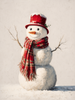 HMK1740L CLASSIC SNOWMAN WITH RED SCARF
