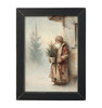 HMK1674L RUSTIC CABIN SANTA