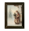 HMK1674L RUSTIC CABIN SANTA