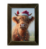 HMK1626L CHRISTMAS DECORATED HIGHLAND COW