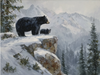 HMK1337L WINTER BLACK BEAR AND CUB