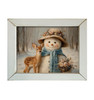 HMK1336L FLORAL SNOWMAN AND REINDEER
