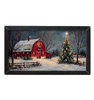 HMK1350L RED BARN CHRISTMAS SCENE